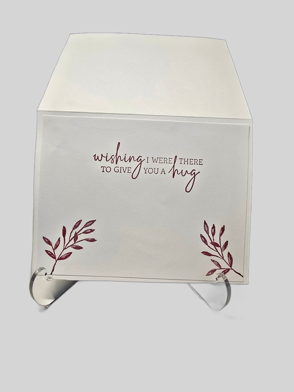 Red & Teal Floral Sympathy Card – Handmade