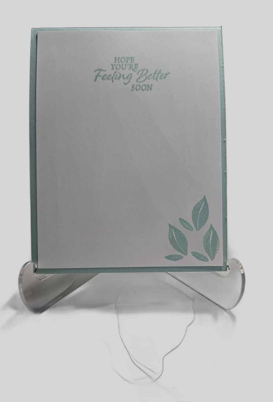 'Wishing You Well' Get Well Card – Yellow Blossom Branches, Handmade
