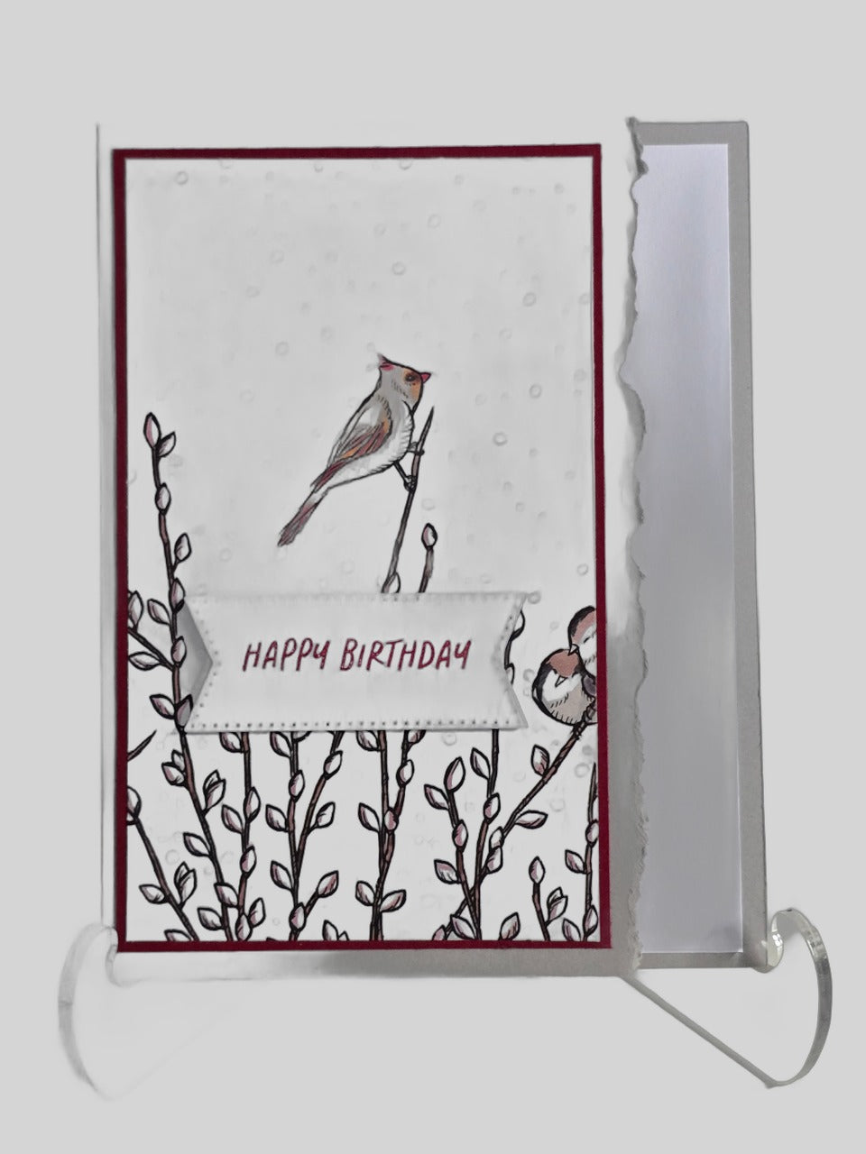 Songbird Birthday Card – Handmade Nature Design