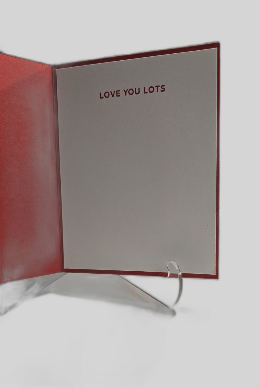 'Life Is Sweeter With You' Strawberry Card – Red & Teal, Handmade