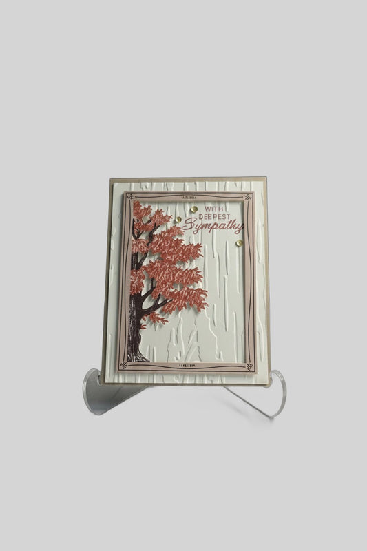Autumn Tree Sympathy Card – Handmade