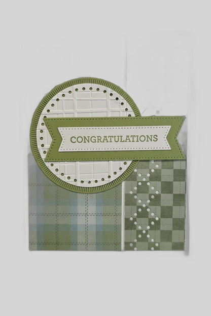 Sage Green Congratulations Card – Handmade