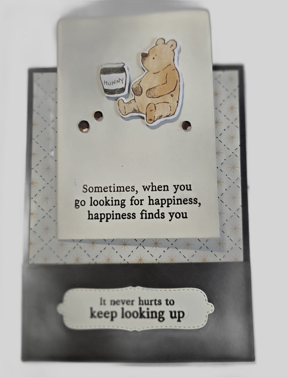 Watercolor Bear ‘Keep Looking Up’ Card – Handmade